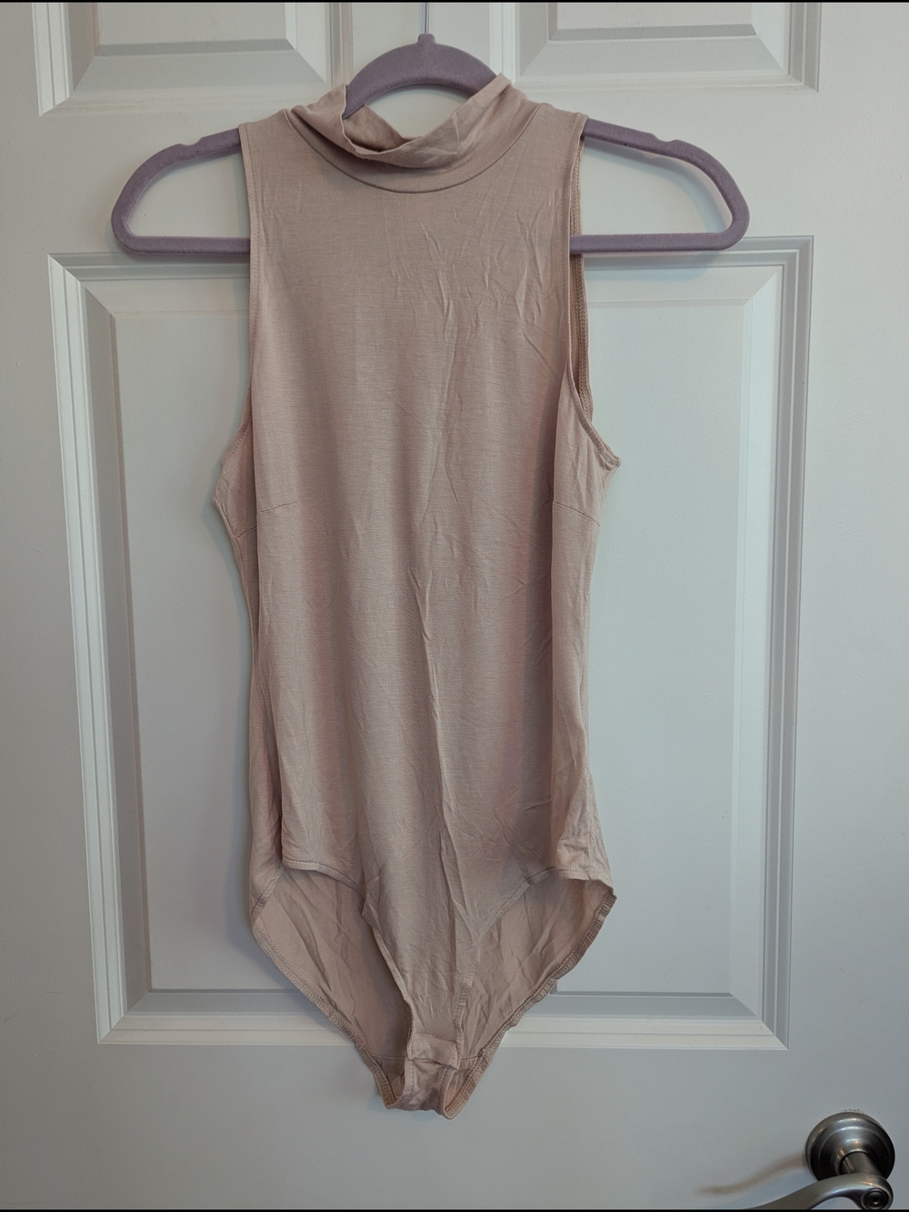 H&M Sleeveless Mock Neck Bodysuit - Dusty Rose